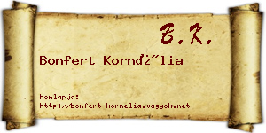 Bonfert Kornélia névjegykártya